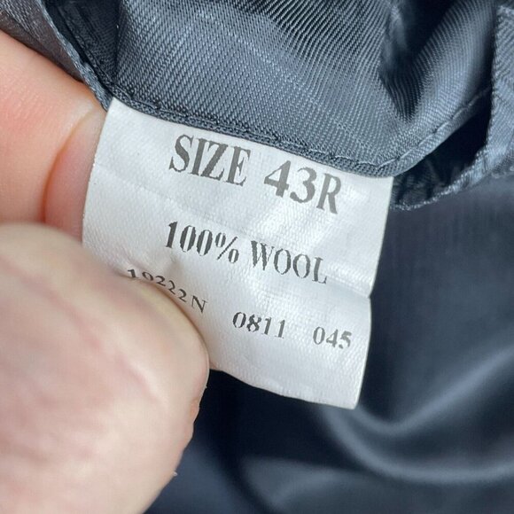 Jos. A. Bank Mens 43R Navy Wool Suit Jacket Two-Button Blazer 1684 - Picture 5 of 9